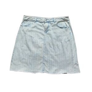 NWOT  EST. 1946 Stretch Short Denim Skirt Sz 14 Blue Grunge